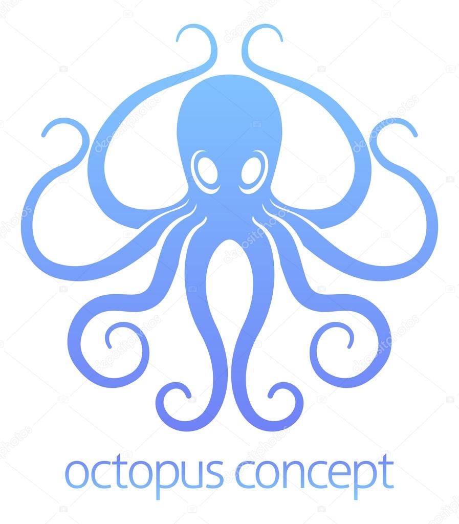 An abstract illustration of an octopus concept design