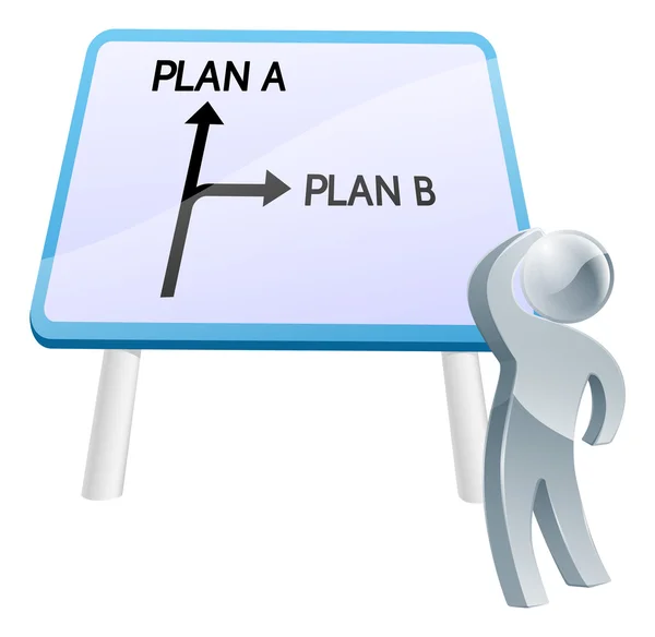 Signo del plan A o del plan B — Archivo Imágenes Vectoriales