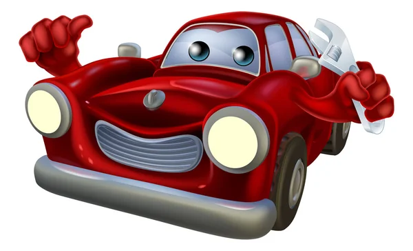 Personaje de dibujos animados mecánico de coches — Vector de stock