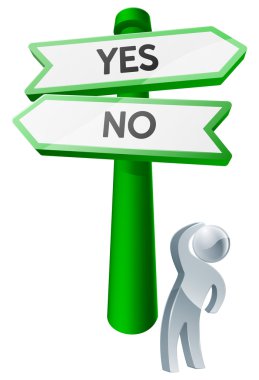 Yes or No concept clipart