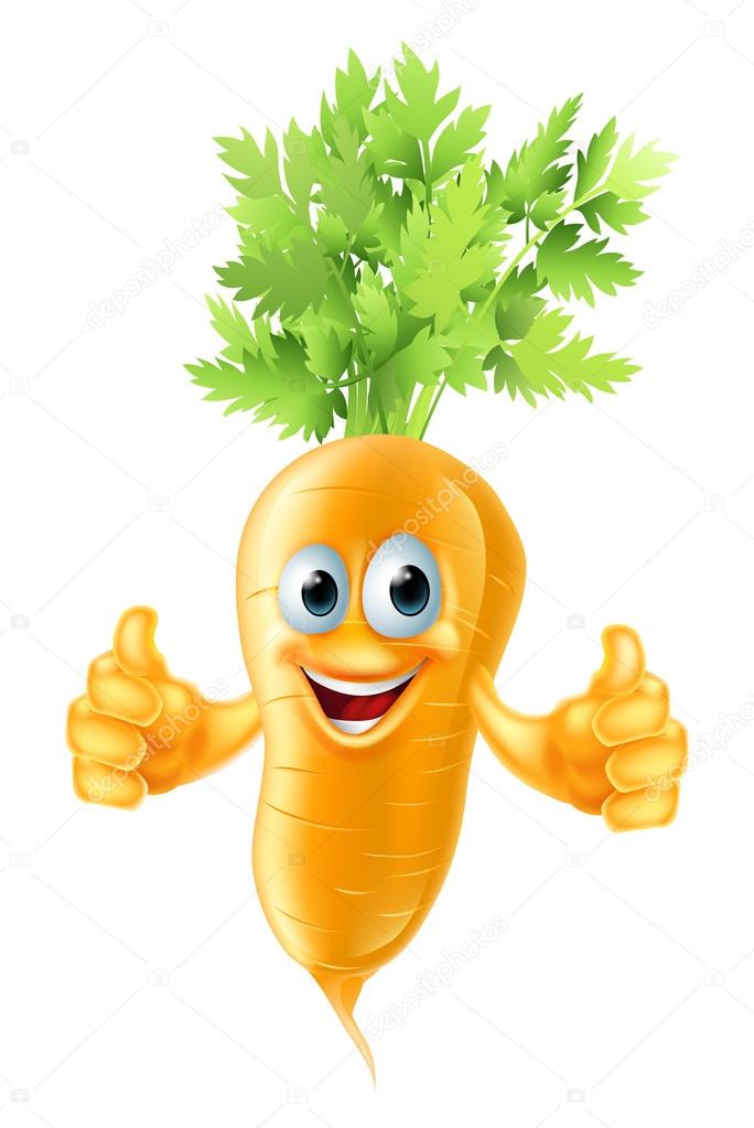 Carrot mascot cartoon