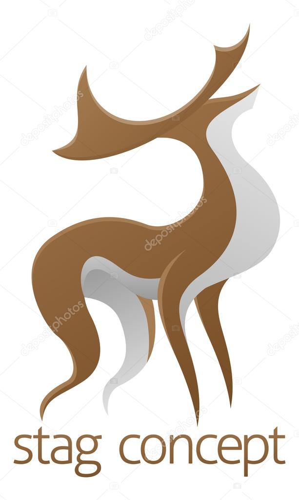 An abstract illustration of a deer stag concept design