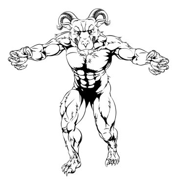 RAM maskot saldıran