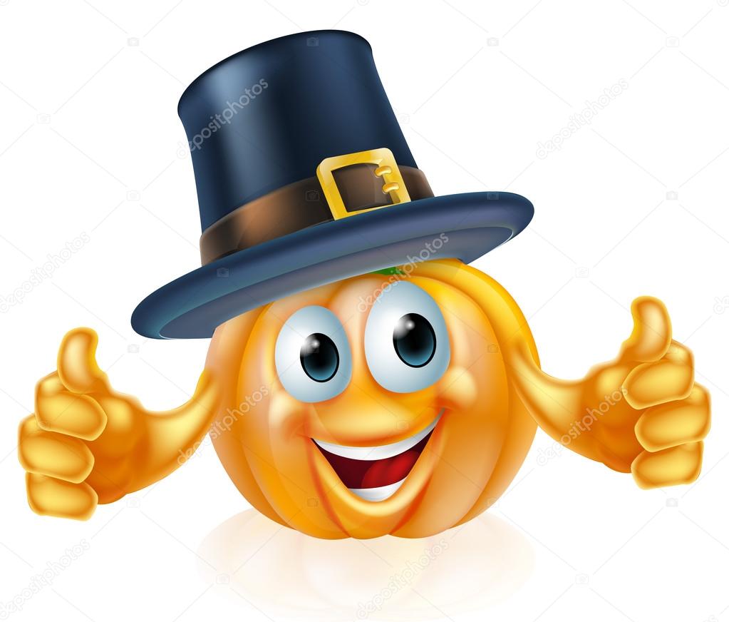Thanksgiving pilgrim hat pumpkin man