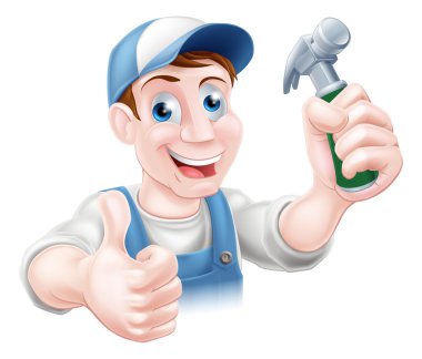 Handy man holding çekiç