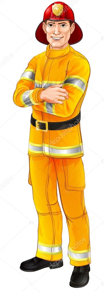 Fireman character illustration