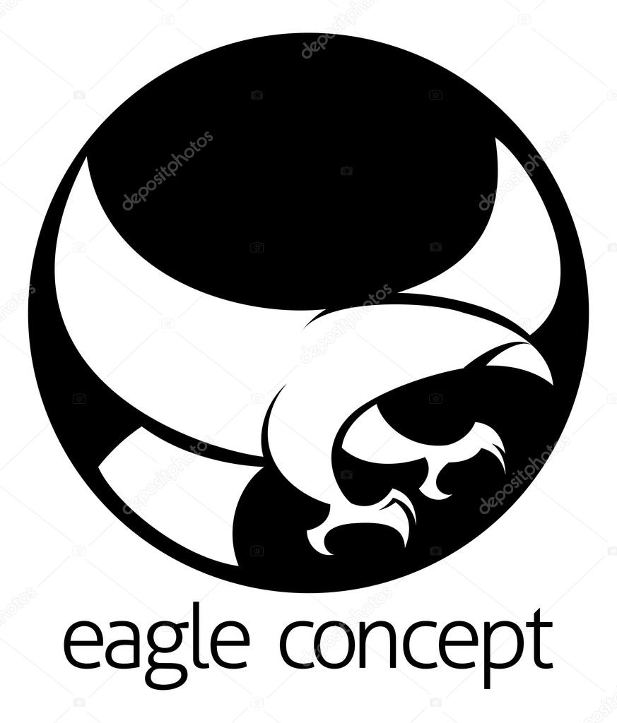 An abstract illustration of an eagle circle concept design