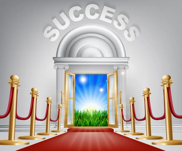 Success concept Door — Stock Vector