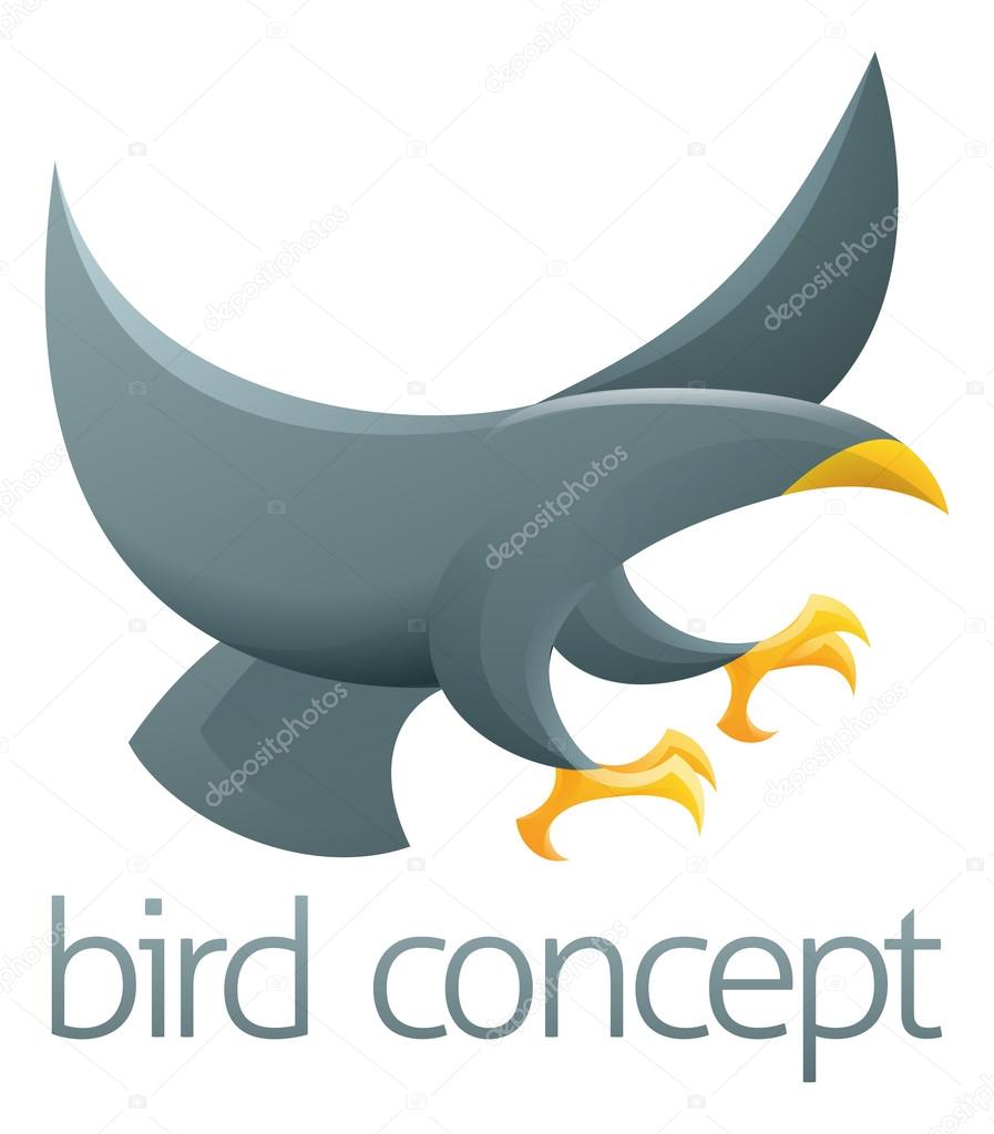 An abstract illustration of a bird concept design