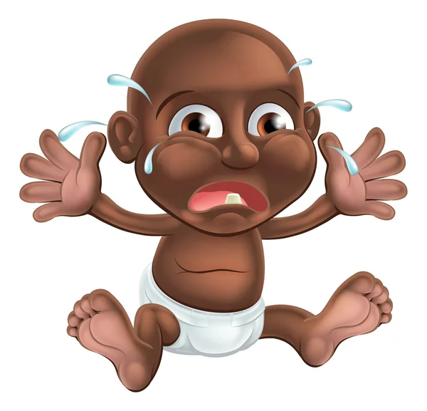 Huilende baby cartoon — Stockvector