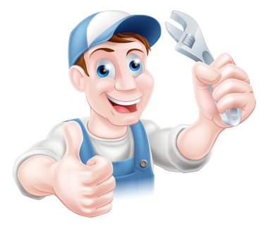 adam tutarak somun anahtarı