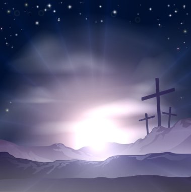 Easter Crosses Illustration clipart