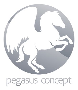 Pegasus circle concept clipart