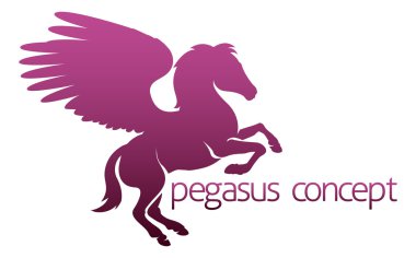 Pegasus konsept illüstrasyon