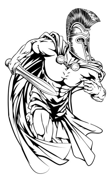 Спартанец с мечом
