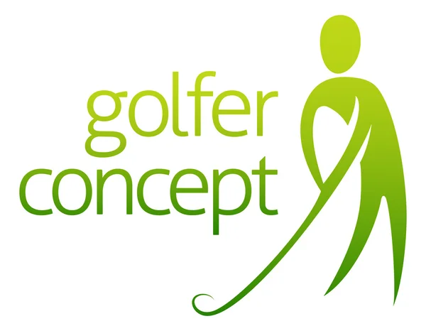 Golfer concept abstract — Stock Vector