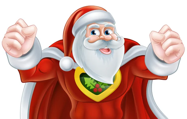 Santa Super Hero — Stock Vector