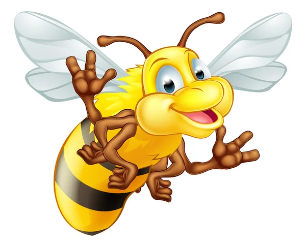 Dibujos animados linda abeja — Vector de stock