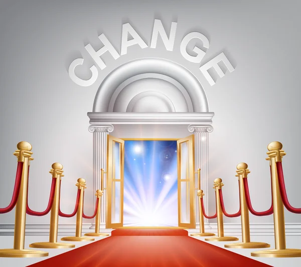 Changer la porte tapis rouge — Image vectorielle