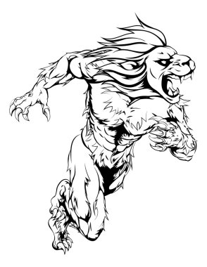 Maskot çalıştıran aslan spor