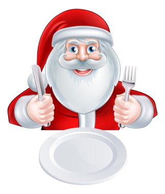 Noel Baba Noel akşam yemeği kavramı