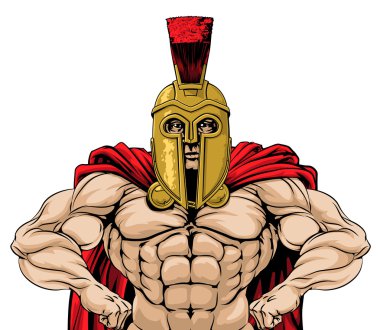 Spartalı asker illüstrasyon