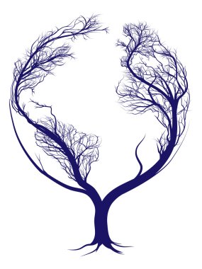 Earth tree concept clipart