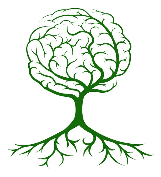 Concepto de cerebro árbol — Archivo Imágenes Vectoriales