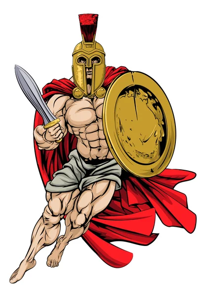 Trójai vagy Spartan — Stock Vector