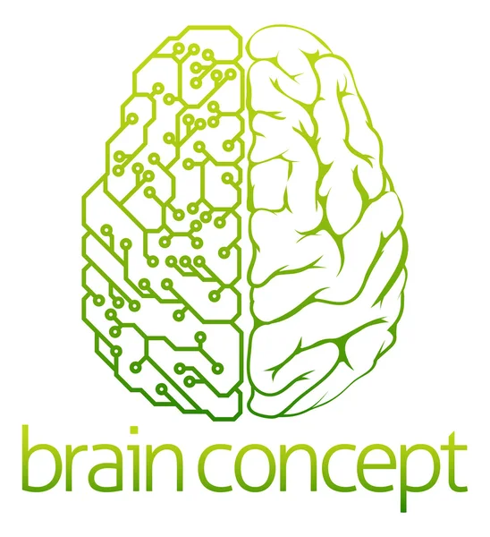 Beyin elektrik devre tasarımı — Stok Vektör