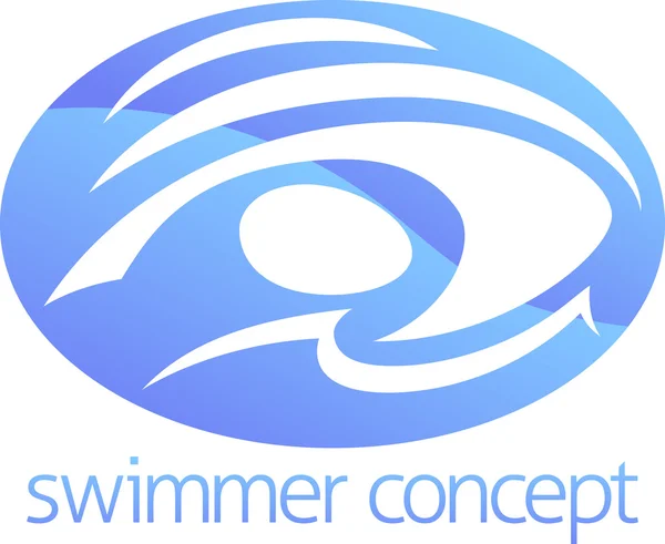 Concept de cercle de natation — Image vectorielle