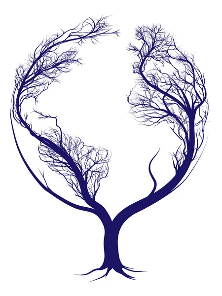 Concept d'arbre terrestre — Image vectorielle