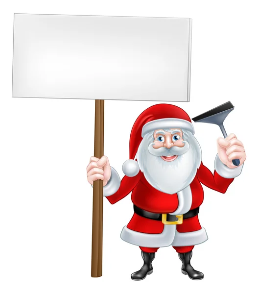 Santa z prowadzeniem znak — Wektor stockowy