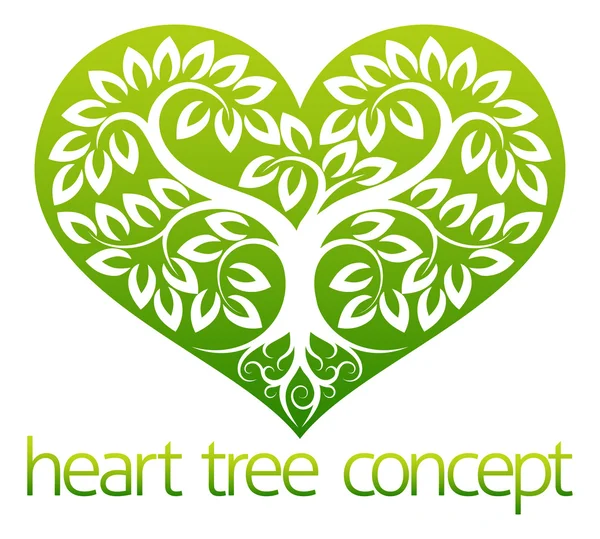 Abstarct árbol del corazón — Vector de stock