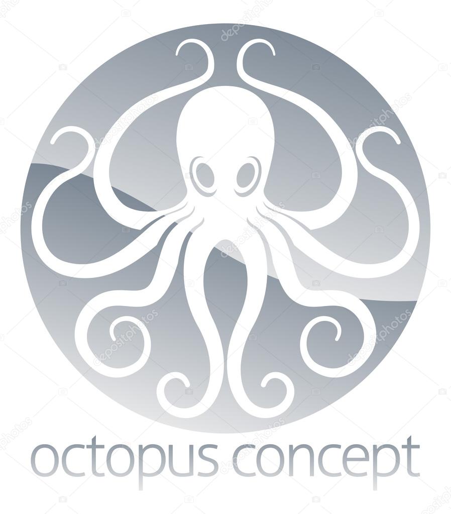 An abstract illustration of an octopus circle concept design