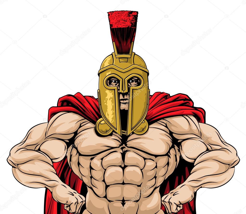 Spartan soldier illustration