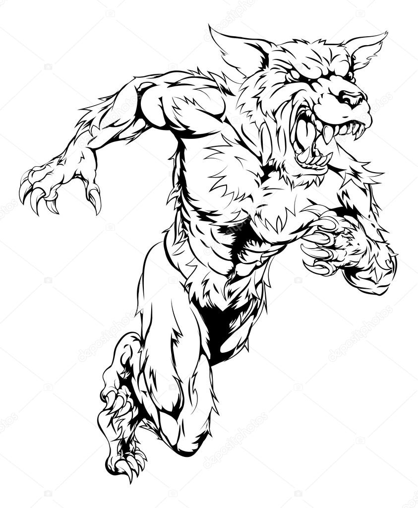 Loup sport smascot image vectorielle par Krisdog © Illustration 99922064