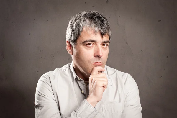 Man with pensive expression — Stock Photo, Image