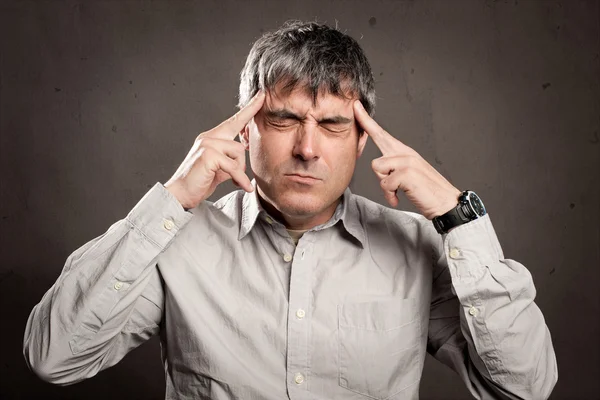 Man with pensive expression — Stock Photo, Image