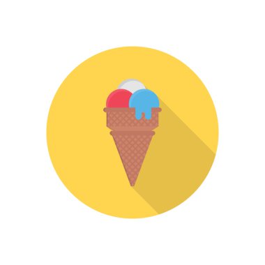 koni vektörü düz renk simgesi