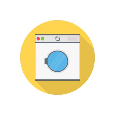 çamaşır vektörü düz renk simgesi