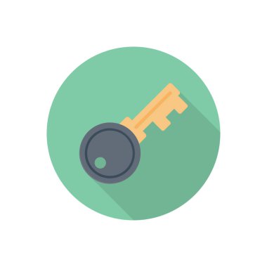 anahtar vektör düz renk simgesi