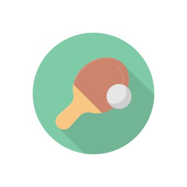 ping pong vektörü düz renk simgesi