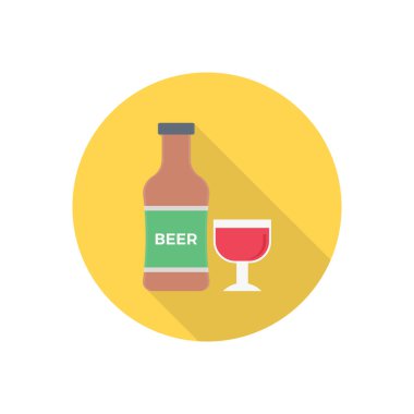 içecek vektörü düz renk simgesi