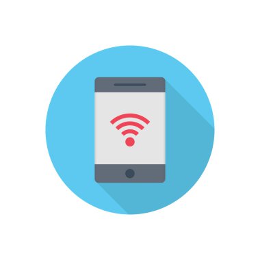 sinyal vektörü düz renk simgesi