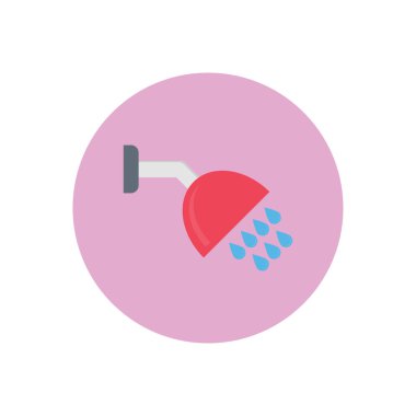 banyo vektörü düz renk simgesi