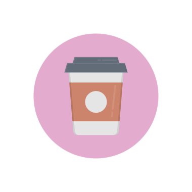 kahve vektörü düz renk simgesi