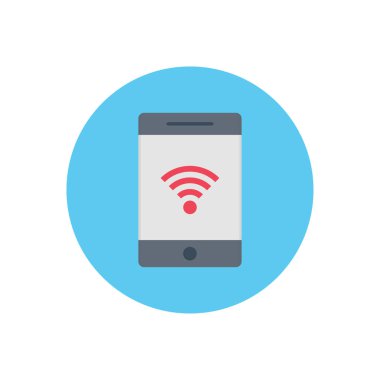 sinyal vektörü düz renk simgesi