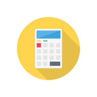 hesaplama vektörü düz renk simgesi