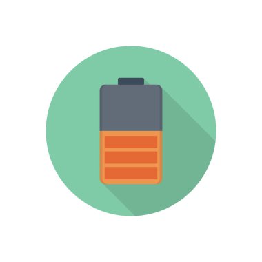 şarj vektörü düz renk simgesi